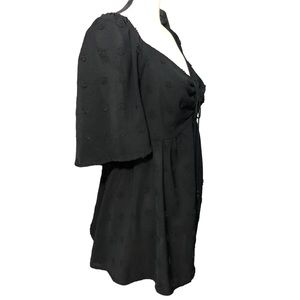 SHEIN CURVE Top 1XL Black Tufted